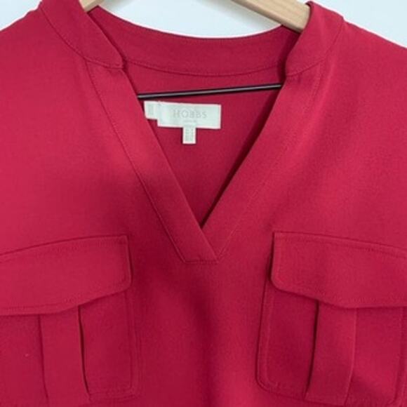 Hobbs London Katelena Mini Shift Tunic Crimson Red Dress Womens Size 8 - Picture 8 of 16